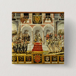 Bóton Quadrado 5.08cm O Tratado de Cateau-Cambresis