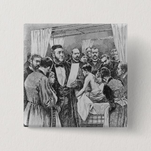 Bóton Quadrado 5.08cm O tratamento da tuberculose (Frente)