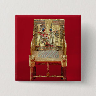 Bóton Quadrado 5.08cm O trono, do túmulo de Tutankhamun