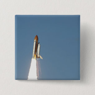 Bóton Quadrado 5.08cm O vaivém espacial Atlantis tira 11