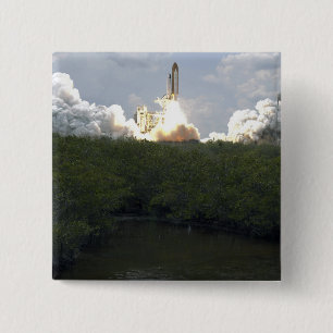 Bóton Quadrado 5.08cm O vaivém espacial Atlantis tira 13