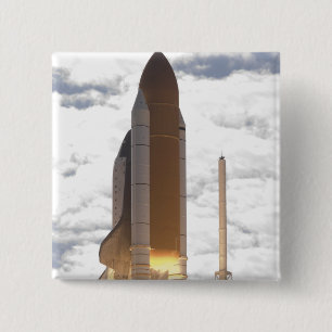 Bóton Quadrado 5.08cm O vaivém espacial Atlantis tira 16