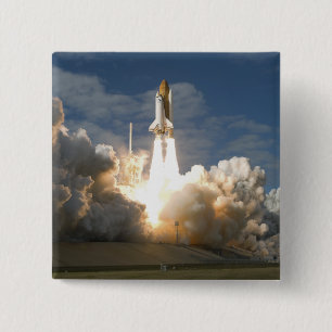 Bóton Quadrado 5.08cm O vaivém espacial Atlantis tira 24