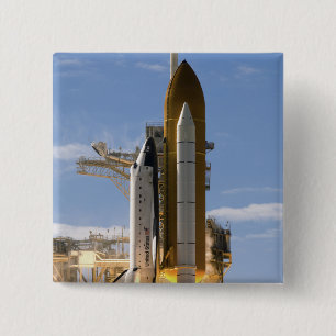 Bóton Quadrado 5.08cm O vaivém espacial Atlantis tira 5