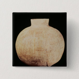 Bóton Quadrado 5.08cm O vaso com cinzeladura decorativa, de Diz-Hassuna