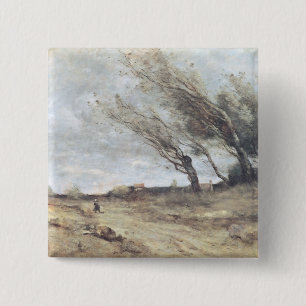Bóton Quadrado 5.08cm O ventania de vento, c.1865-70
