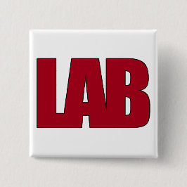 BÓTON QUADRADO 5.08CM O VERMELHO GRANDE DO LABORATÓRIO ROTULA O