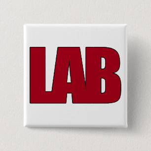 BÓTON QUADRADO 5.08CM O VERMELHO GRANDE DO LABORATÓRIO ROTULA O