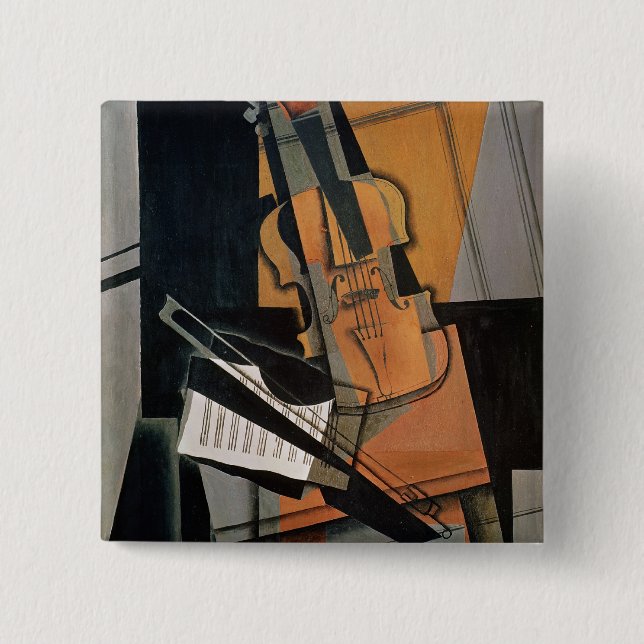 Bóton Quadrado 5.08cm O Violino, 1916 (Frente)