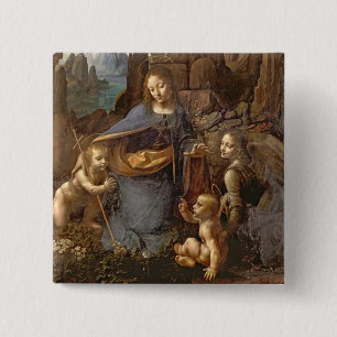 Bóton Quadrado 5.08cm O Virgin das rochas