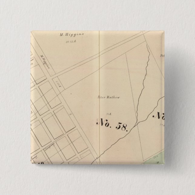 Bóton Quadrado 5.08cm Oakland, vizinhança 14 (Frente)