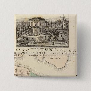 Bóton Quadrado 5.08cm Oakland, vizinhança 4