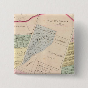 Bóton Quadrado 5.08cm Oakland, vizinhança 7