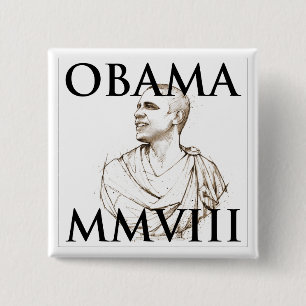 Bóton Quadrado 5.08cm Obama 2008