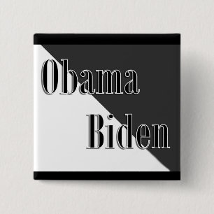 Bóton Quadrado 5.08cm Obama Biden