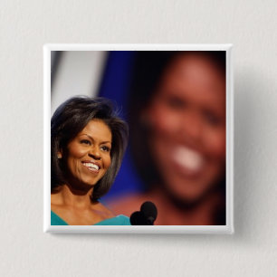 Bóton Quadrado 5.08cm Obama-Michelle