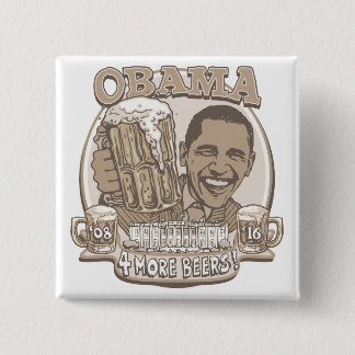 Bóton Quadrado 5.08cm Obama quatro mais cervejas