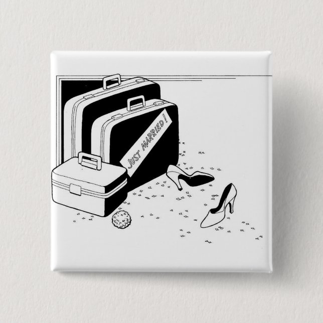 Bóton Quadrado 5.08cm Obtendo Especial Clássico Casado Personalizado (Frente)