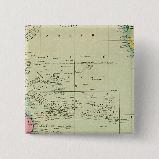 Bóton Quadrado 5.08cm Oceana Ou Oceano Pacífico (Frente)