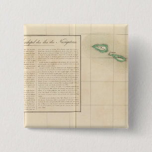 Bóton Quadrado 5.08cm Oceânia das Ilhas Samoan n.o 41