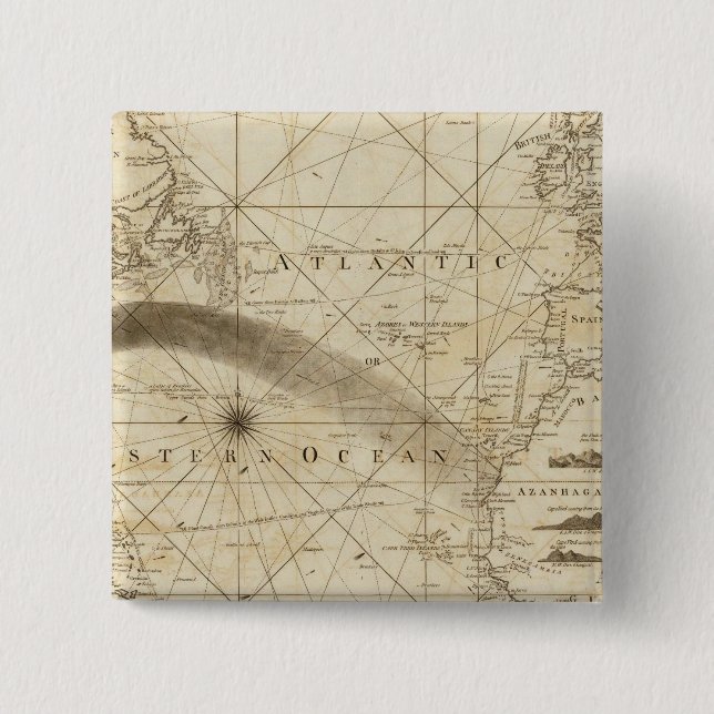 Bóton Quadrado 5.08cm Oceano Atlântico (Frente)