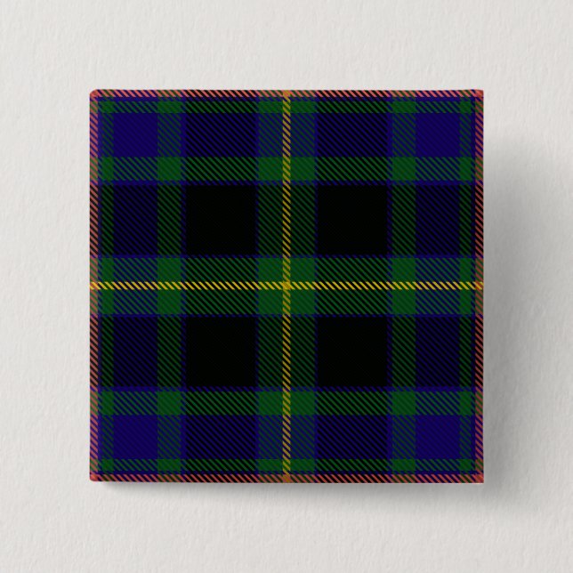 Bóton Quadrado 5.08cm Ofally County Irish Tartan (Frente)