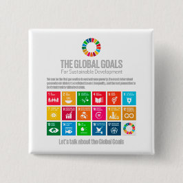 Bóton Quadrado 5.08cm Ofertas Motivacionais de Objetivos de Sustentabili