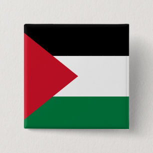 Bóton Quadrado 5.08cm oficialmente pavilhão do Estado da Palestina