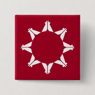 Bóton Quadrado 5.08cm Oglala Lakota Sioux Flag