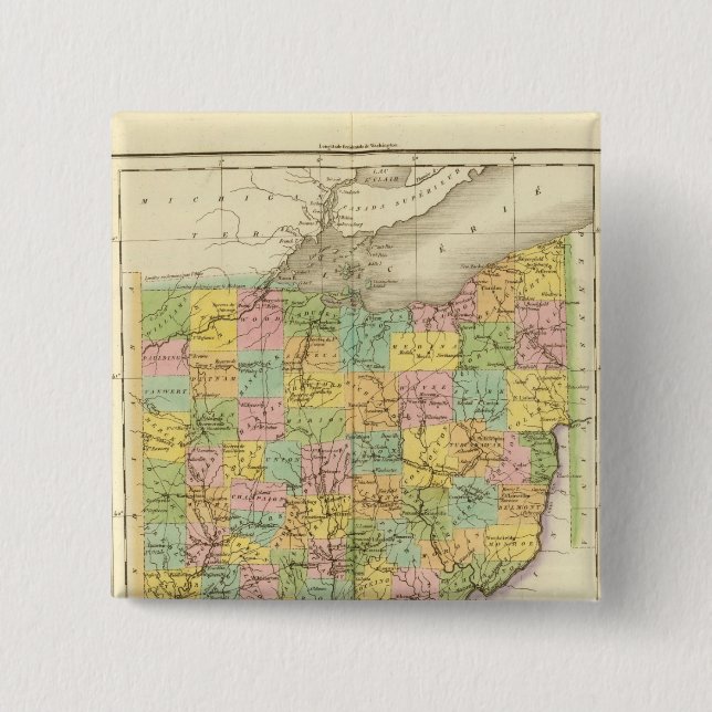 Bóton Quadrado 5.08cm Ohio EUA (Frente)