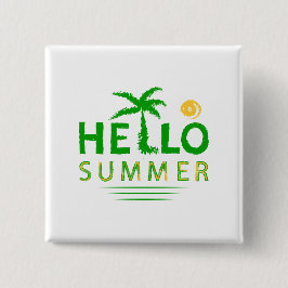 Bóton Quadrado 5.08cm Olá Summer