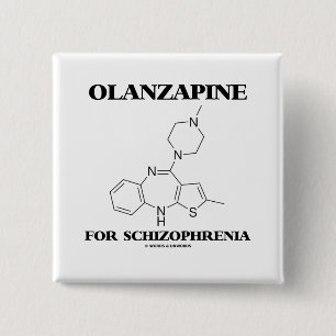 Bóton Quadrado 5.08cm Olanzapine para a esquizofrenia (molécula química)