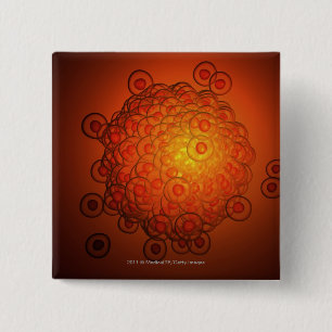 Bóton Quadrado 5.08cm Olhar ampliado em um óvulo