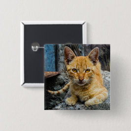 Bóton Quadrado 5.08cm Olhos de ouro