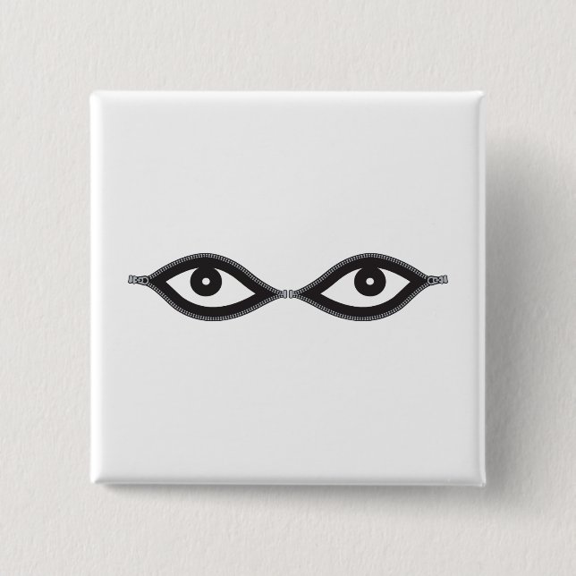 Bóton Quadrado 5.08cm Olhos de Zipper (Frente)