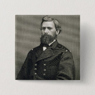 Bóton Quadrado 5.08cm Oliver Otis Howard (1830-1909), gravado por Robert
