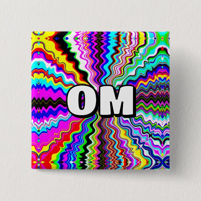 Bóton Quadrado 5.08cm OM ( você pode mudar a palavra ) (Frente)