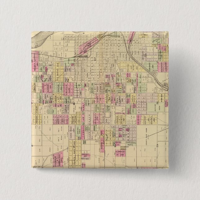 Bóton Quadrado 5.08cm Omaha City, Nebraska (Frente)