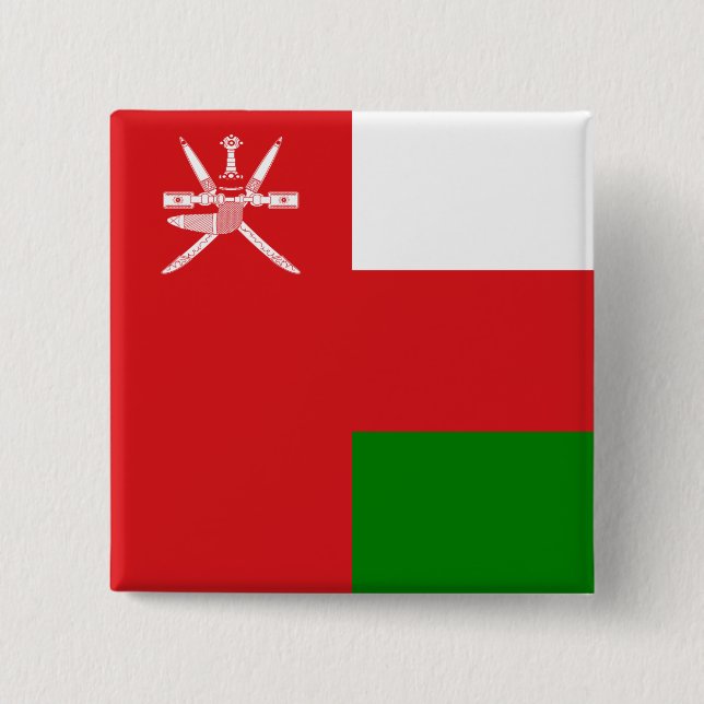 Bóton Quadrado 5.08cm Oman Flag (Frente)