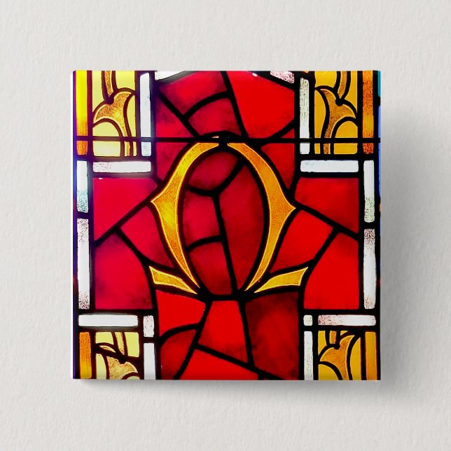 Bóton Quadrado 5.08cm Omega (Frente)