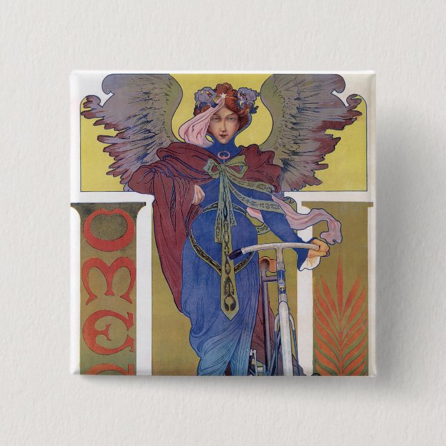 Bóton Quadrado 5.08cm Ômega Bicicletas (Frente)