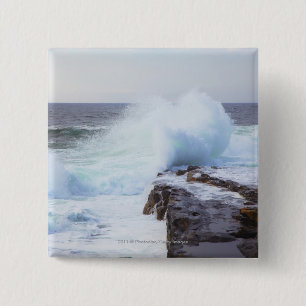 Bóton Quadrado 5.08cm Onda de Oceano Atlântico que deixa de funcionar n
