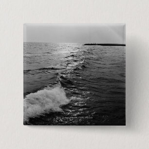 Bóton Quadrado 5.08cm Ondas de oceano
