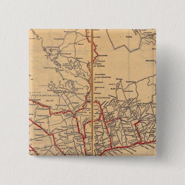 Bóton Quadrado 5.08cm Ontário 3 (Frente)