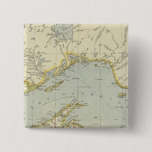 Bóton Quadrado 5.08cm Ontário, Canadá (Frente)