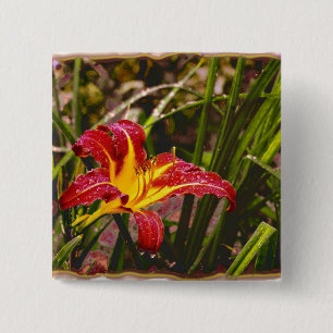 Bóton Quadrado 5.08cm Ontem Lily Depois Da Chuva