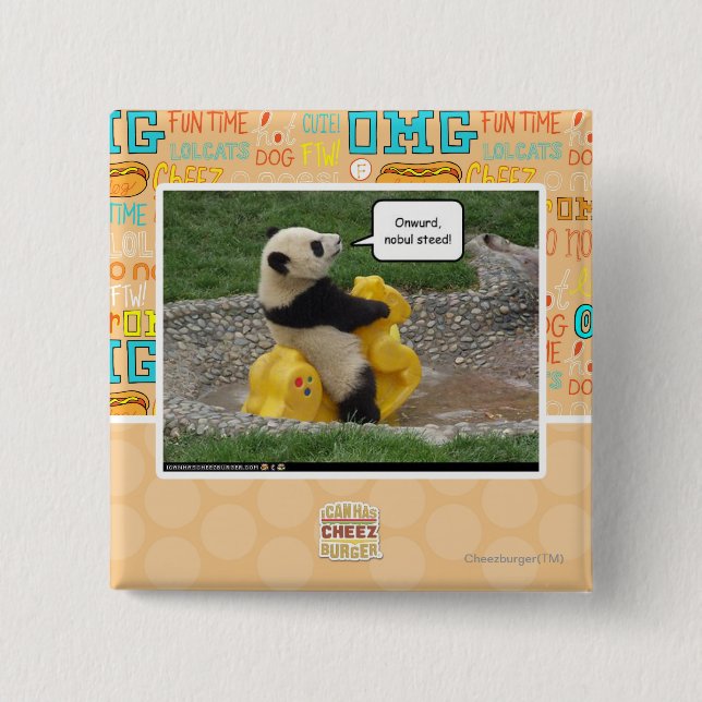 Bóton Quadrado 5.08cm Onwurd, steed do nobul! (Frente)