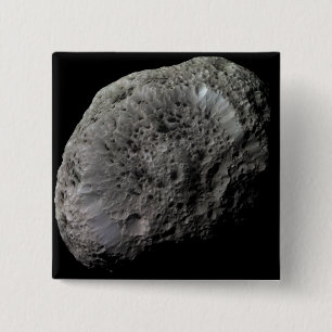 Bóton Quadrado 5.08cm opinião da Falso-cor da lua Hyperion de Saturn