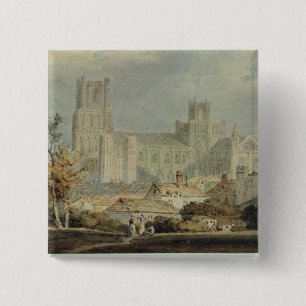 Bóton Quadrado 5.08cm Opinião de Joseph Mallord William Turner Ely