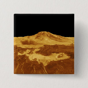 Bóton Quadrado 5.08cm opinião de perspectiva 3D de Maat Mons em Venus